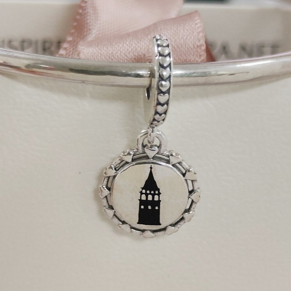 Pandora Istanbul, Galata Tower Dangle Charm Exclusive Travel Destination S925